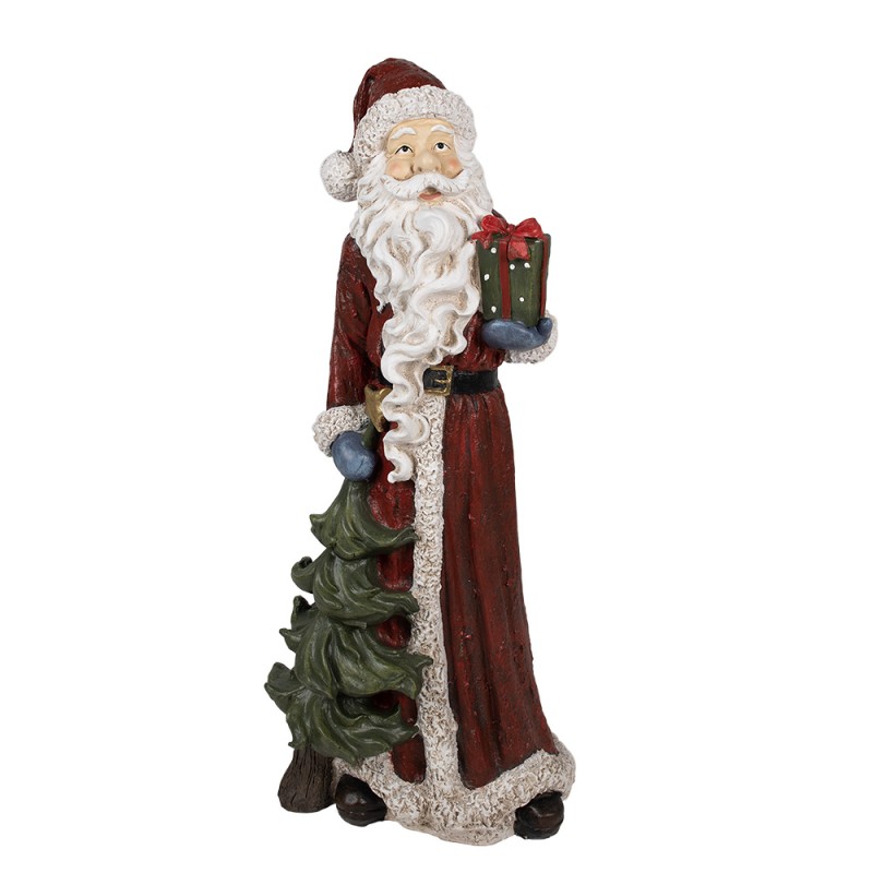 Clayre & Eef Statuetta Babbo Natale  45x33x104 cm Rosso Poliresina