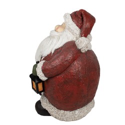 Clayre & Eef Beeld Kerstman 70x60x83 cm Rood Polyresin