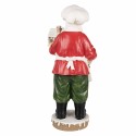 Clayre & Eef Beeld Kerstman 59 cm Wit Rood Kunststof