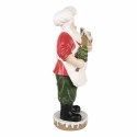 Clayre & Eef Beeld Kerstman 59 cm Wit Rood Kunststof