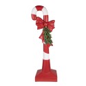 Clayre & Eef Statuetta decorativa di Natale Bastoncino di zucchero 100 cm Rosso Bianco  Poliresina