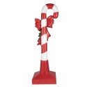 Clayre & Eef Kerstdecoratie Beeld Zuurstok 100 cm Rood Wit Polyresin