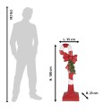 Clayre & Eef Statuetta decorativa di Natale Bastoncino di zucchero 100 cm Rosso Bianco  Poliresina