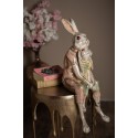 Clayre & Eef Figurine Rabbit 65 cm White Pink Polyresin