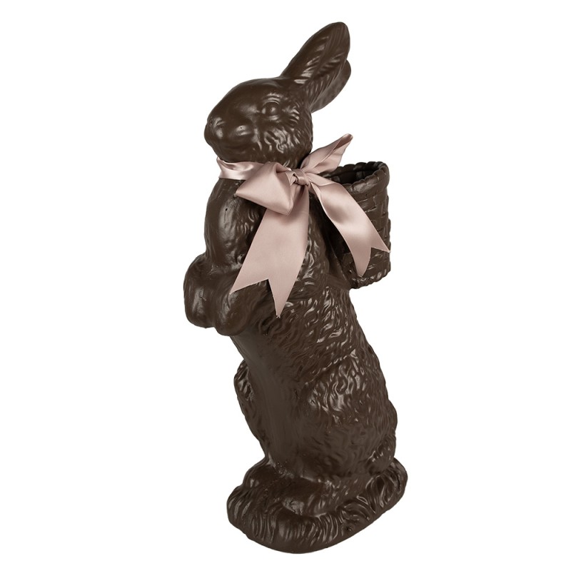 Clayre & Eef Figurine Rabbit 52 cm Brown Pink Polyresin