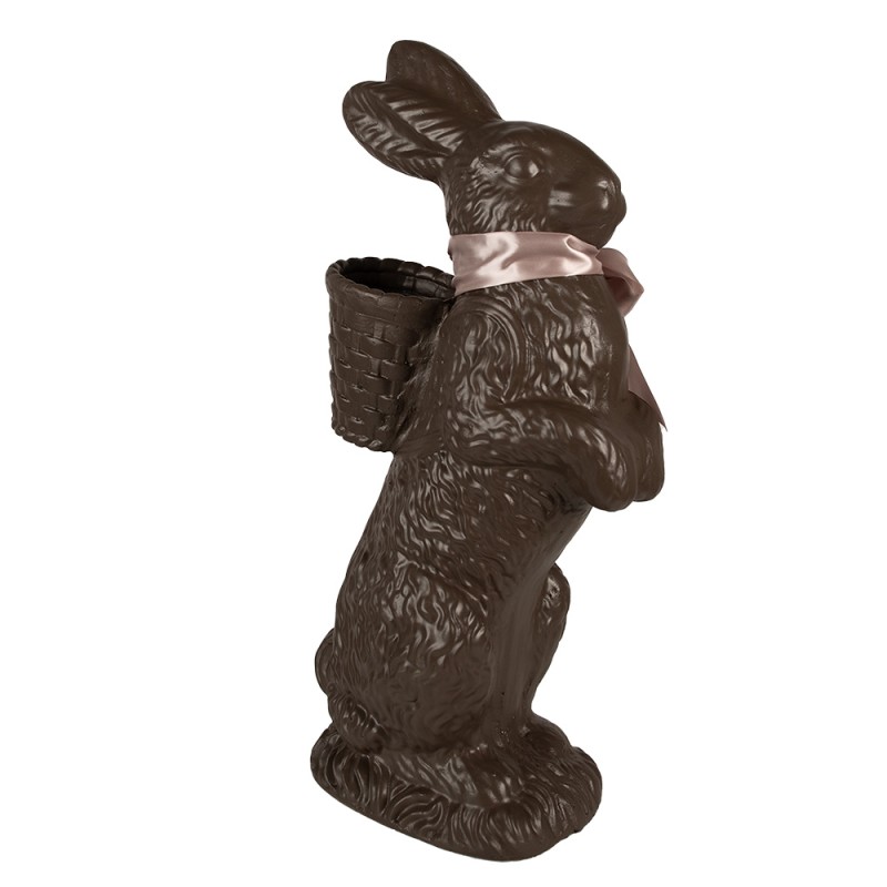 Clayre & Eef Figurine Rabbit 52 cm Brown Pink Polyresin