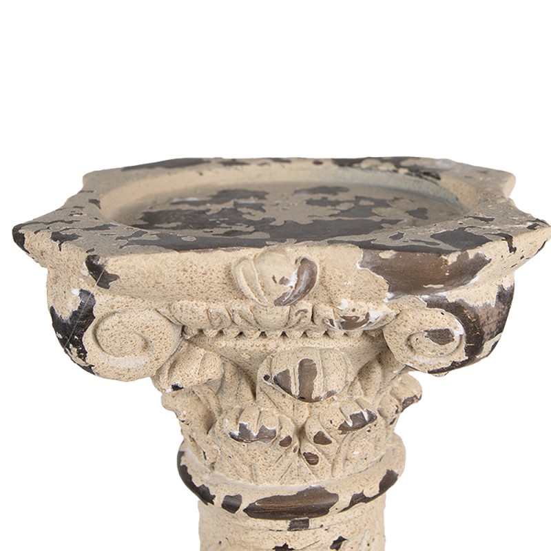 Clayre & Eef Candelabro 16x16x63 cm Beige Marrone  Poliresina