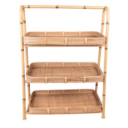 Clayre & Eef Scaffale  50x23x70 cm Marrone Rattan