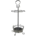 Clayre & Eef Umbrella Stand Ø 30x68 cm Grey Iron Round