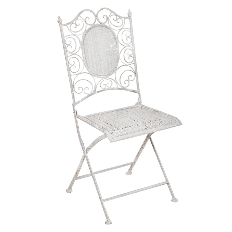 Clayre & Eef Ensemble bistro Table de bistrot Chaises bistrot set de 3 Gris Fer