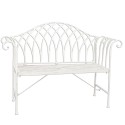 Clayre & Eef Garden Bench 128x44x93 cm Beige Iron Rectangle