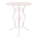 Clayre & Eef Bistro Set Bistro Table Bistro Chair Set of 3 Ø 60x70 White Iron