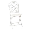 Clayre & Eef Ensemble bistro Table de bistrot Chaises bistrot set de 3 Ø 60x70 Beige Fer