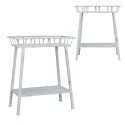 Clayre & Eef Table de plante 59x31x73 cm Gris Fer Rectangle