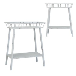 Clayre & Eef Plant Table 59x31x73 cm Grey Iron Rectangle