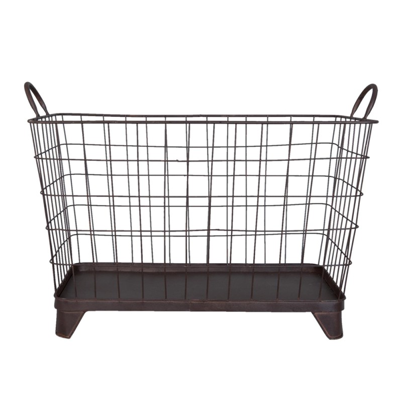 Clayre & Eef Basket 60x35x41 cm Brown Iron Rectangle