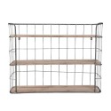 Clayre & Eef Scaffale da parete 85x20x64 cm Marrone Legno  Rettangolo