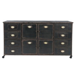 Clayre & Eef Chest of Drawers 152x44x86 cm Brown Iron Rectangle