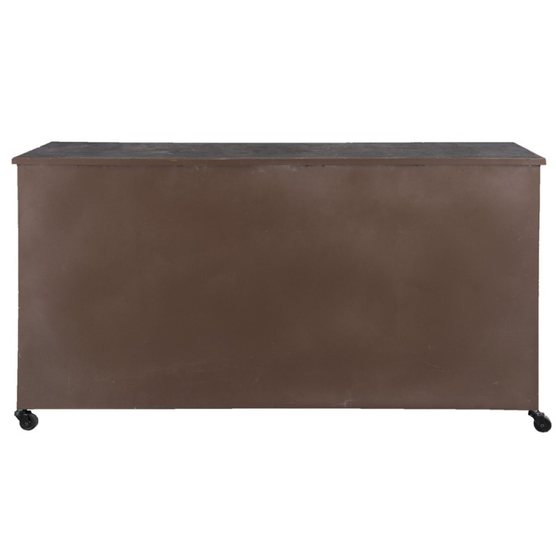 Clayre & Eef Cassettiera 152x44x86 cm Marrone Ferro Rettangolo