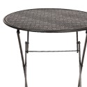 Clayre & Eef Bistro-Set Bistrotisch Bistrostuhl 3-Teilig Ø 60x70 Schwarz Eisen