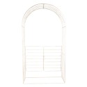 Clayre & Eef Arche de jardin avec porte 126x44x227 cm Blanc Fer Rond