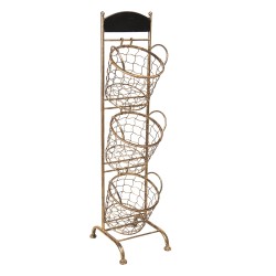 Clayre & Eef Scaffale e cesti 30x25x98 cm Marrone Ferro Rettangolo