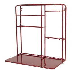 Clayre & Eef Etagère murale 59x33x63 cm Rouge Fer Rectangle