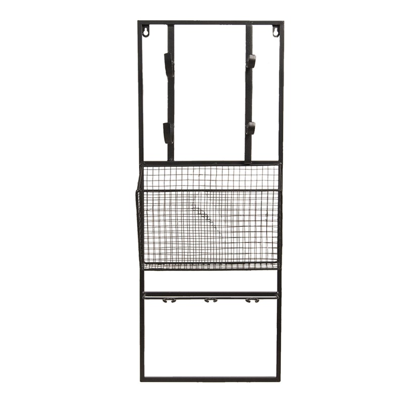 Clayre & Eef Wine Rack 32x12x82 cm Black Iron