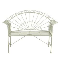 Clayre & Eef Garden Bench 123x47x98 cm Green Iron Rectangle