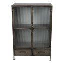 Clayre & Eef Vetrina 60x29x89 cm Marrone Ferro Rettangolo