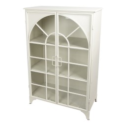 Clayre & Eef Vitrine 80x41x120 cm Blanc Fer Rectangle