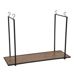 Clayre & Eef Etagère murale 90x33x60 cm Marron Fer Rectangle