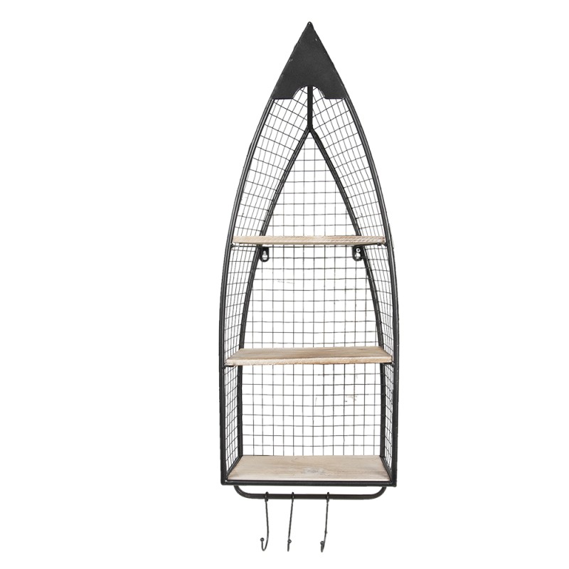 Clayre & Eef Wandrek  30x15x83 cm Zwart Hout