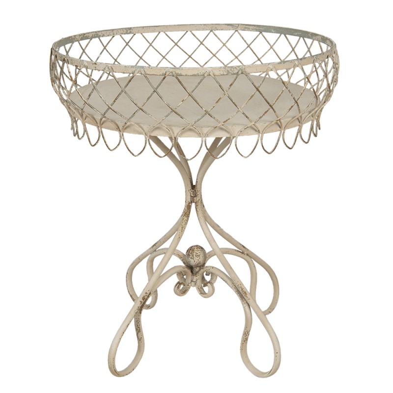 Clayre & Eef Side Table Ø 55x65 cm Beige Iron Round