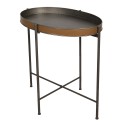 Clayre & Eef Table d'appoint 69x47x66 cm Marron Fer Ovale