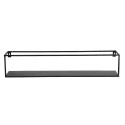 Clayre & Eef Wall Rack 62x10x12 cm Black Iron Rectangle