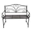 Clayre & Eef Banc de jardin 117x50x98 cm Marron Métal Rectangle