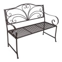 Clayre & Eef Garden Bench 117x50x98 cm Brown Metal Rectangle