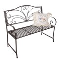 Clayre & Eef Banc de jardin 117x50x98 cm Marron Métal Rectangle