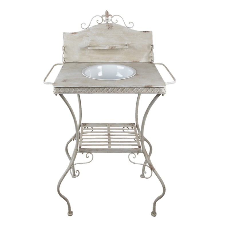 Clayre & Eef Dressing Table 72x48x114 cm White Iron Rectangle