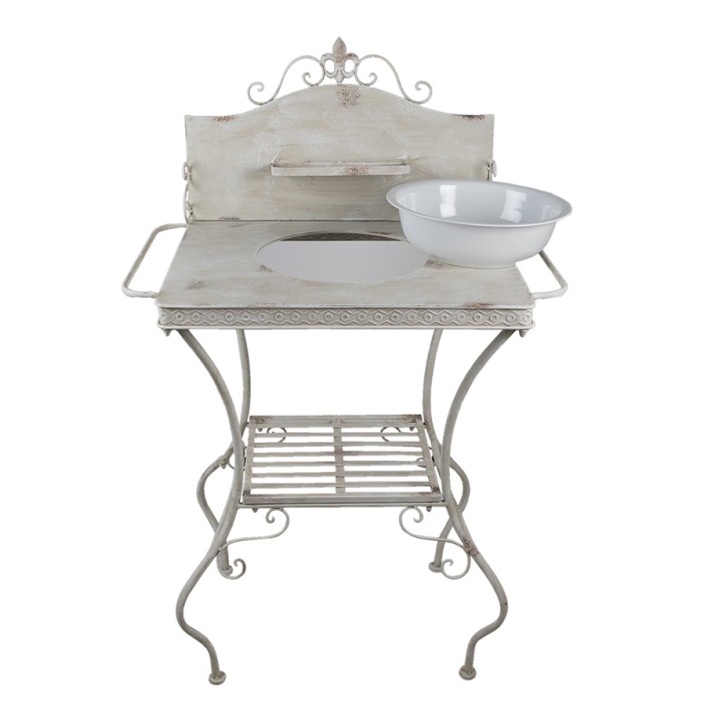 Clayre & Eef Dressing Table 72x48x114 cm White Iron Rectangle