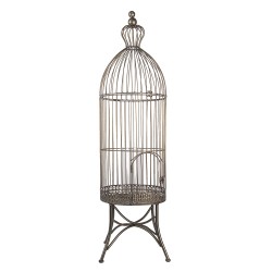 Clayre & Eef Bird Cage Decoration 107 cm Grey Metal Round