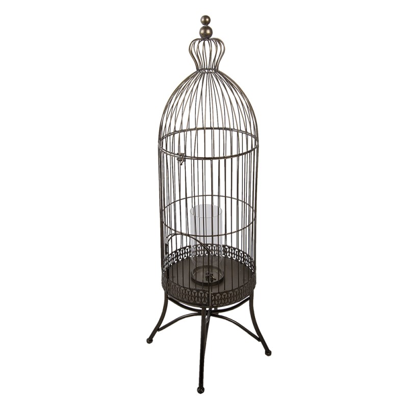 Clayre & Eef Décoration de cage 107 cm Gris Métal Rond