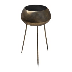 Clayre & Eef Planter Ø 35x68 cm Gold colored Metal Round