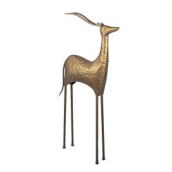 Clayre & Eef Beeld Antilope 130 cm Koperkleurig Metaal