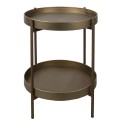 Clayre & Eef Side Table Ø 52x60 cm Copper colored Metal Round