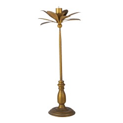 Clayre & Eef Candle holder Ø 28x67 cm Gold colored Iron Leaves