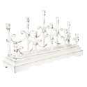 Clayre & Eef Candelabro 69x41 cm Bianco Ferro