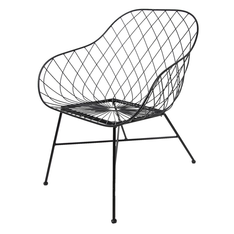 Clayre & Eef Dining Chair 66x64x80 cm Black Iron