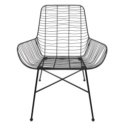 Clayre & Eef Dining Chair 67x63x78 cm Black Iron